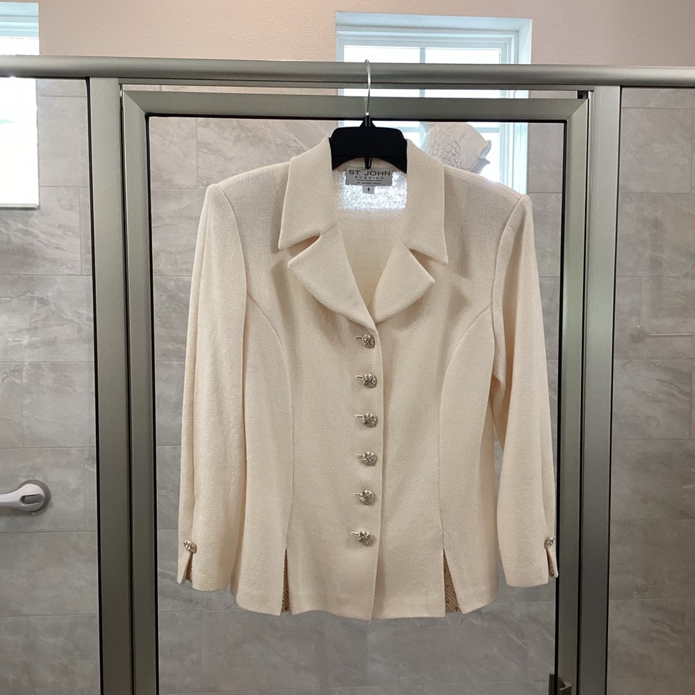 St. John Evening by Marie Gray Cream Evening Blazer